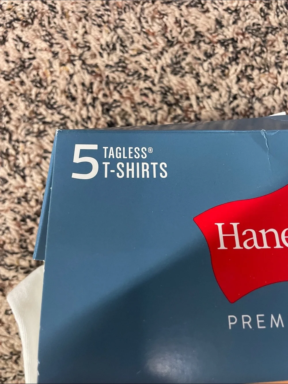 Hanes Slim Fit White Crew Neck T-Shirts - Pack of 5 NEW